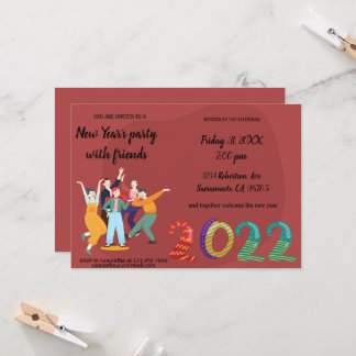 prettige feestdagen Friends Uitnodiging