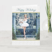 Prettige feestdagen Frost Princess Ballerina Kaart (Voorkant)