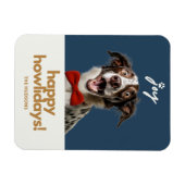 Prettige feestdagen Fun ~ Christmas Joy Dog Magneet (Horizontaal)