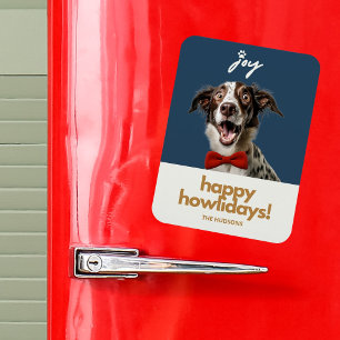 Prettige feestdagen Fun ~ Christmas Joy Dog Magneet