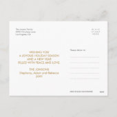 Prettige feestdagen Fun Gold Foto Modern Briefkaar (Achterkant)