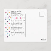 prettige feestdagen Fun kerst-emoji familie foto Briefkaart (Achterkant)