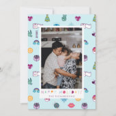 prettige feestdagen Fun kerst Emoji Pattern Foto Feestdagenkaart (Voorkant)