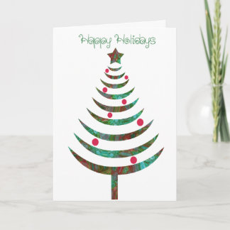 Prettige feestdagen Funky moderne kerstboom Kaart