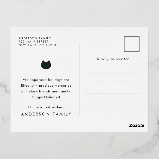 prettige feestdagen Funny Cute Cats Caroling (Achterkant)