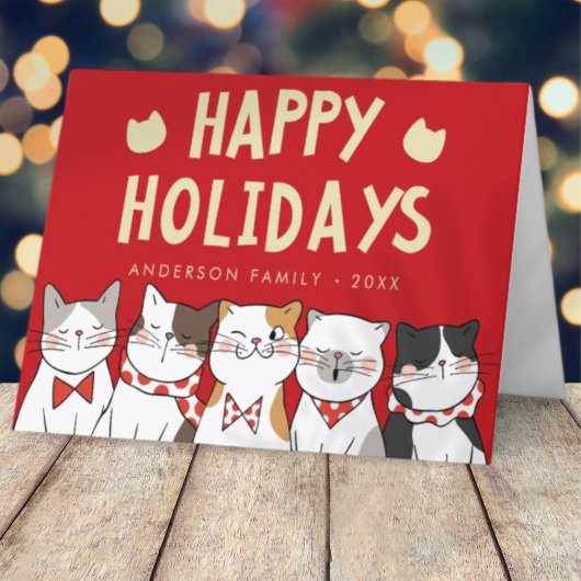 prettige feestdagen Funny Cute Cats Caroling