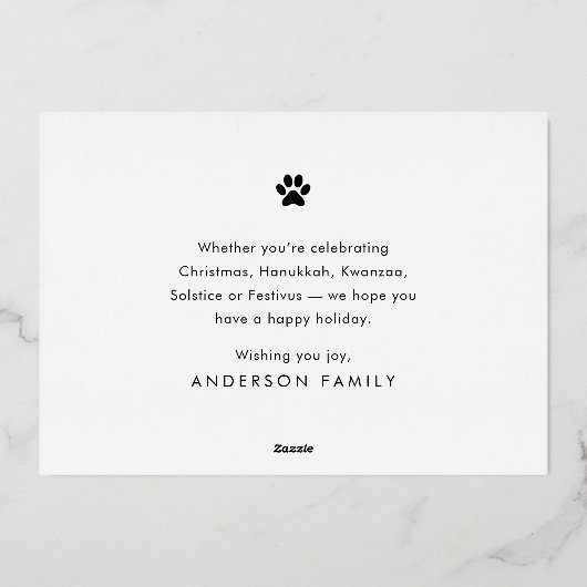 prettige feestdagen Funny Modern Pet Custom Photo (Achterkant)