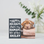 prettige feestdagen Funny Modern Pet Custom Photo (Staand voorkant)