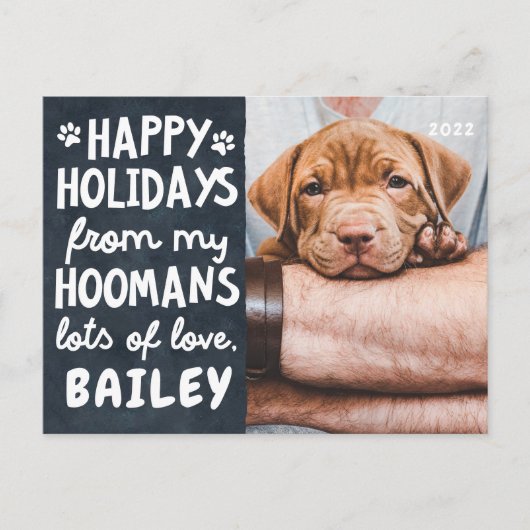 prettige feestdagen Funny Modern Pet Custom Photo (Voorkant)