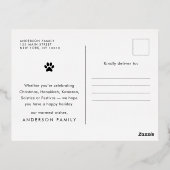 prettige feestdagen Funny Modern Pet Custom Photo (Achterkant)