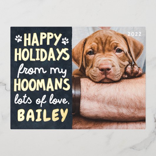 prettige feestdagen Funny Modern Pet Custom Photo (Voorkant)