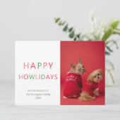 prettige feestdagen Funny Pet Dog Feestdagenkaart (Staand voorkant)