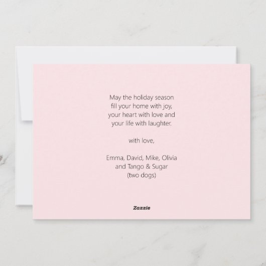 prettige feestdagen Funny Pet Dog Feestdagenkaart (Achterkant)
