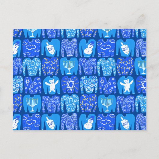 prettige feestdagen Funny Ugly Hannukah Sweaters Briefkaart (Voorkant)
