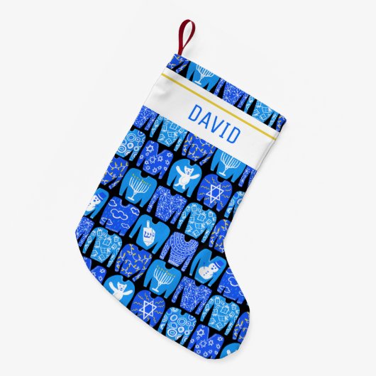 prettige feestdagen Funny Ugly Hannukah Sweaters C Kleine Kerstsok (Voorkant (Hangend))