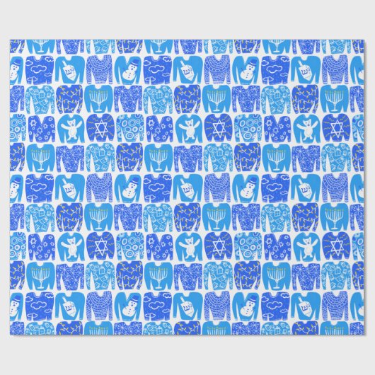 prettige feestdagen Funny Ugly Hannukah Sweaters Cadeaupapier (Vlak)