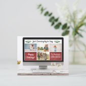 prettige feestdagen Funny Zoom Quarantine Photo Co Briefkaart (Staand voorkant)