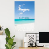 prettige feestdagen gaan naar het strand poster (Thuiskantoor)