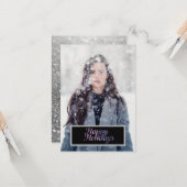 prettige feestdagen Galaxy Text Kaart (Voorkant / Achterkant in situ)