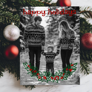 Prettige feestdagen Garland CUSTOM FOTO KERST