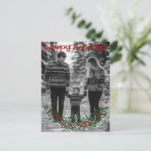 Prettige feestdagen Garland CUSTOM FOTO KERST (Staand voorkant)