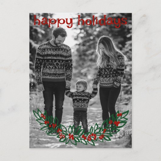 Prettige feestdagen Garland CUSTOM FOTO KERST (Voorkant)