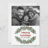 Prettige feestdagen Garland CUSTOM FOTO KERST Feestdagenkaart (Voorkant)