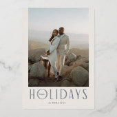 Prettige feestdagen Geavanceerde crème en zilver (Voorkant)