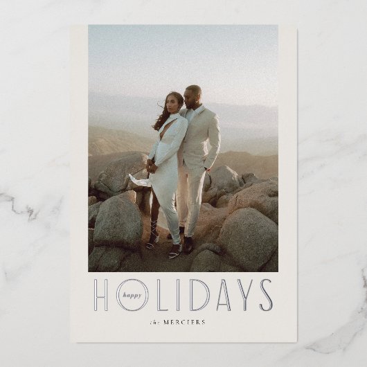 Prettige feestdagen Geavanceerde crème en zilver (Voorkant)