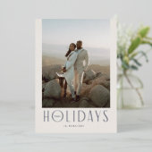 Prettige feestdagen Geavanceerde crème en zilver (Staand Voorkant)