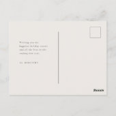 Prettige feestdagen Geavanceerde crème en zwart Briefkaart (Achterkant)