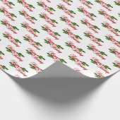 Prettige feestdagen Geborduurde look  stijl cadeau Cadeaupapier (Hoek)