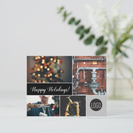 prettige feestdagen Gebruiksklare logo en foto's (Staand voorkant)