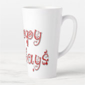 prettige feestdagen gedecorbeerde tekst latte mok (Rechts)