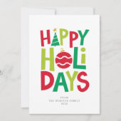 prettige feestdagen gedemonstreerd feestdagenkaart (Voorkant)