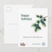 prettige feestdagen Geef uw bedrijfsnaam Logo (Voorkant / Achterkant)