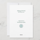 prettige feestdagen Geef uw bedrijfsnaam Logo Feestdagenkaart (Achterkant)