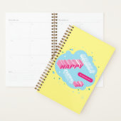 prettige feestdagen, geel en blauw planner (Display)
