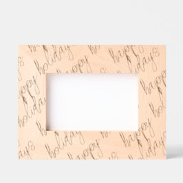 Prettige feestdagen Geëtste houttypografie Tijdloz Gegraveerde Lijstjes