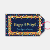  Prettige feestdagen geïnspireerd Cadeaulabel (Voorkant (Horizontaal))