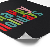 prettige feestdagen gekleurd karton poster (Hoek)