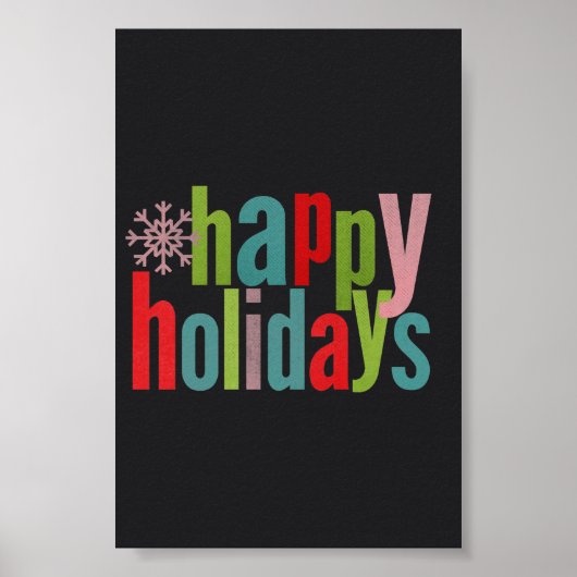 prettige feestdagen gekleurd karton poster (Voorkant)