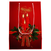 prettige feestdagen Gemiddelde Gift Bag Medium Cadeauzakje (Achterkant)