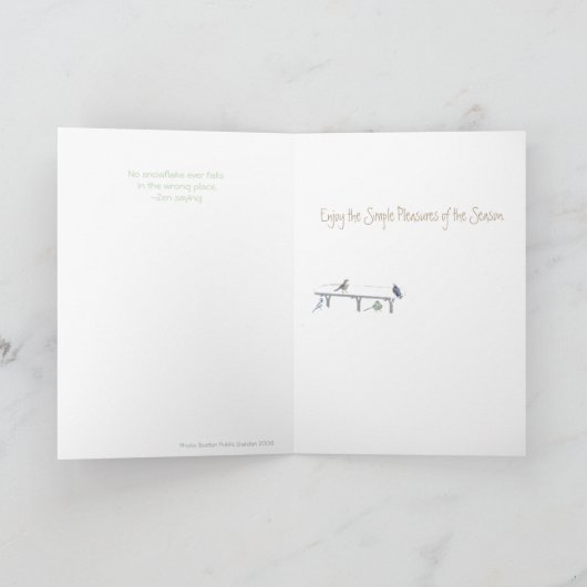 prettige feestdagen: Geniet van de Eenvoudige Plea Feestdagen Kaart (Binnen)