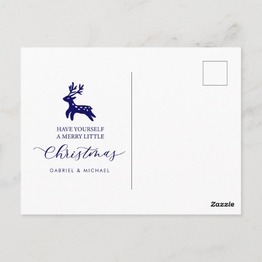 prettige feestdagen Geometrisch kerstBriefkaart Briefkaart (Achterkant)