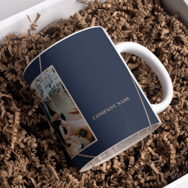 Prettige feestdagen Geometrische Mocha Beige Koffiemok