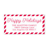 Prettige feestdagen ₩ Gepersonaliseerd adres Zelfinktende Stempel (Design)