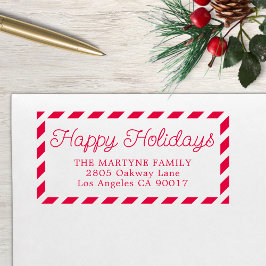 Prettige feestdagen ₩ Gepersonaliseerd adres Zelfinktende Stempel