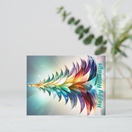 Prettige feestdagen Gepersonaliseerd Briefkaart. C Briefkaart (Staand voorkant)