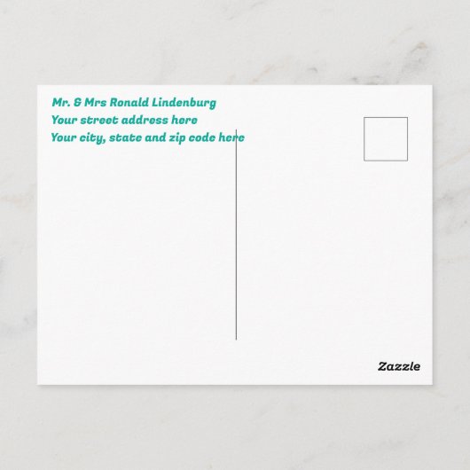 Prettige feestdagen Gepersonaliseerd Briefkaart. C Briefkaart (Achterkant)
